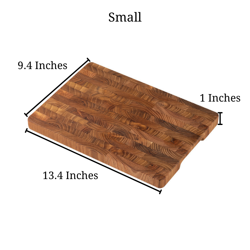 Size of the small Walnut Wood Chopping Board that's 13.4 inches by 9.4 inches by 1 inch